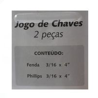 Jogo de Chaves Fenda e Philips com 2 Peças 7279 - 3055