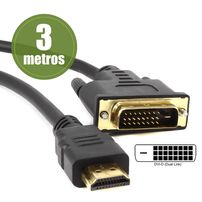 Cabo DVI-D para HDMI Macho Chip Sce 3 Metros - 4556