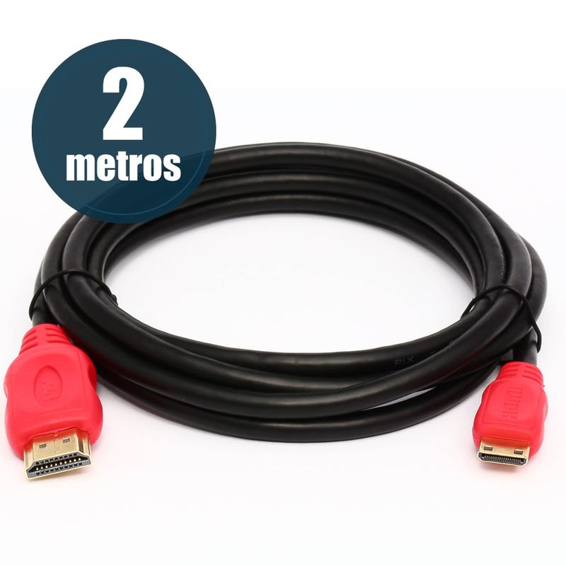 Cabo Mini HDMI para HDMI 2.0 UltraHD 4K 3D 2 Metros