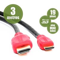 Cabo Mini HDMI para HDMI 2.0 UltraHD 4K 3D 3 Metros - 4611