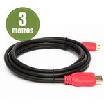 Cabo Mini HDMI para HDMI 2.0 UltraHD 4K 3D 3 Metros