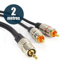 Cabo p2 stereo para 2 rca