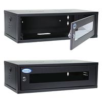 Mini Rack de Parede 3U por 300mm Preto - 5347