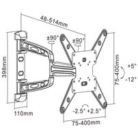 Suporte para TV Articulado de 23 até 55" MT31-443A - 5532