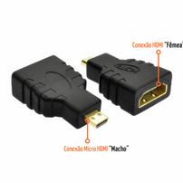 Adaptador Micro HDMI para HDMI Fêmea