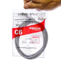 Patch Cord Cat6 GigaLan Cinza 1,50 Metros - 1207