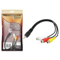 Adaptador P3 para 3 RCA Fêmea