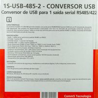 Conversor USB para 1 Saída Serial RS485/RS422 - 1S-USB-485 - 1014