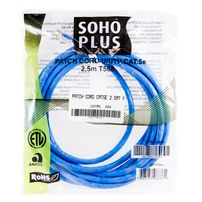 Patch cord cat.5e azul sohoplus 2,50 metros - 2556