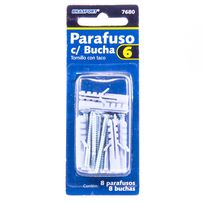 Kit com 8 Buchas e Parafusos de 6mm - 3519