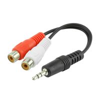 Cabo P2 Stereo para 2 RCA Fêmeas