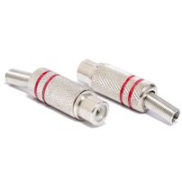 Plug RCA Fêmea Vermelho Niquelado 6mm - 5549