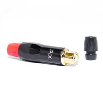 Plug RCA Fêmea Black Series Metal 4mm - 6332