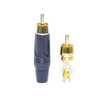 Plug RCA Macho Black Series Preto Metal 4mm - 6330
