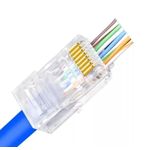 Conector Plug RJ45 EZ Vazado Cat5e