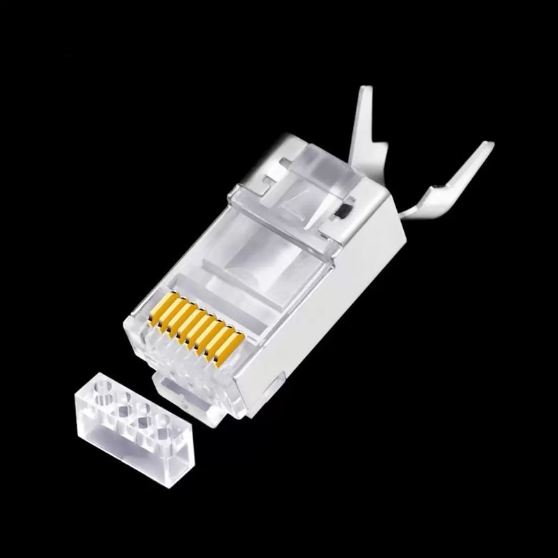 Conector Plug RJ45 Cat6A Blindado