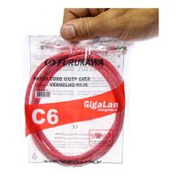 Patch Cord Cat6 GigaLan Vermelho 2,50 Metros - 1463
