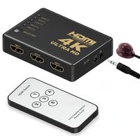 Switch HDMI 5x1 com Controle Remoto – Full HD, 4K UHD, 2.5Gbps - 4227