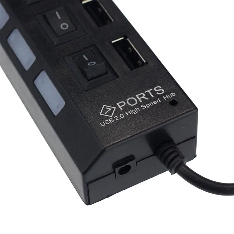 Hub USB 2.0 7 Portas com Liga/Desliga