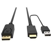 Cabo HDMI Para DisplayPort com Alimentação USB 1,80 Metros - 6929