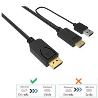 Cabo HDMI Para DisplayPort com Alimentação USB 1,80 Metros - 6929