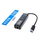 Hub Usb 3 Portas 3.0 + Porta Rj45 Ethernet Giga - 6033