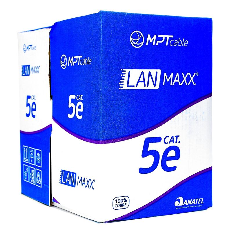 Cabo de Rede Cat5e MPT Branco, 1 Metro