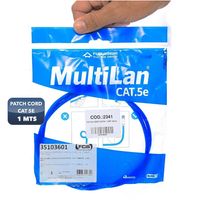 Patch cord cat5e 1,0mt azul (35103601) - 2341
