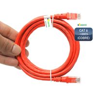 Patch cord cat6 1,5mts vermlho (cobre)