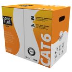 Cabo de rede sohoplus cat.6 branco