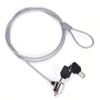 Cabo de Segurança com Trava para Notebook com Chave - Universal, Aço Revestido, 1,2m - 5514