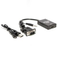 Adaptador vga para hdmi com Áudio p2 - 6443