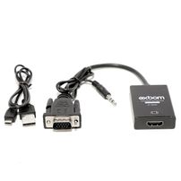 Conversor VGA para HDMI com Áudio e Vídeo Exbom CC-VHA30 - 6443
