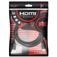 Cabo hdmi 2.0 19 pinos 4k 2m 018-2222 10 unidades