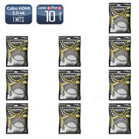Cabo hdmi 2.0 19 pinos 4k 1m 018-2221 10 unidades - 5216_10