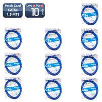 Patch cord cat5e 1,5mt azul (35103602) 10 unidades