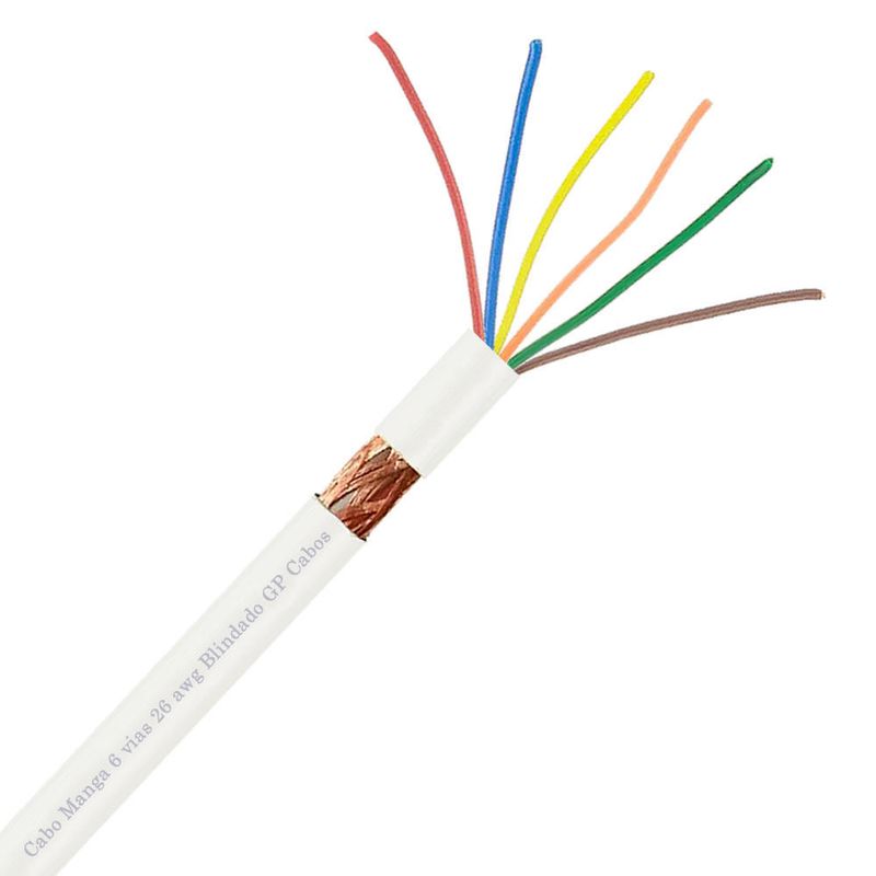 Cabo manga 6 vias 26 awg com blindagem