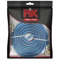 Cabo RCA Automotivo Profissional 2 RCA Macho Cristal 5 Metros - 7078