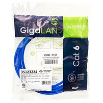 Patch cord cat6 2,5mts azul (35123224)gigalan green - 7151