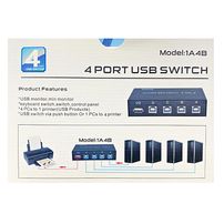 Seletor usb 2.0 4x1 - 1a 4b