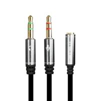 Adaptador p3f p/2 p2m metal (fone+microfone) max-0302f - 7276
