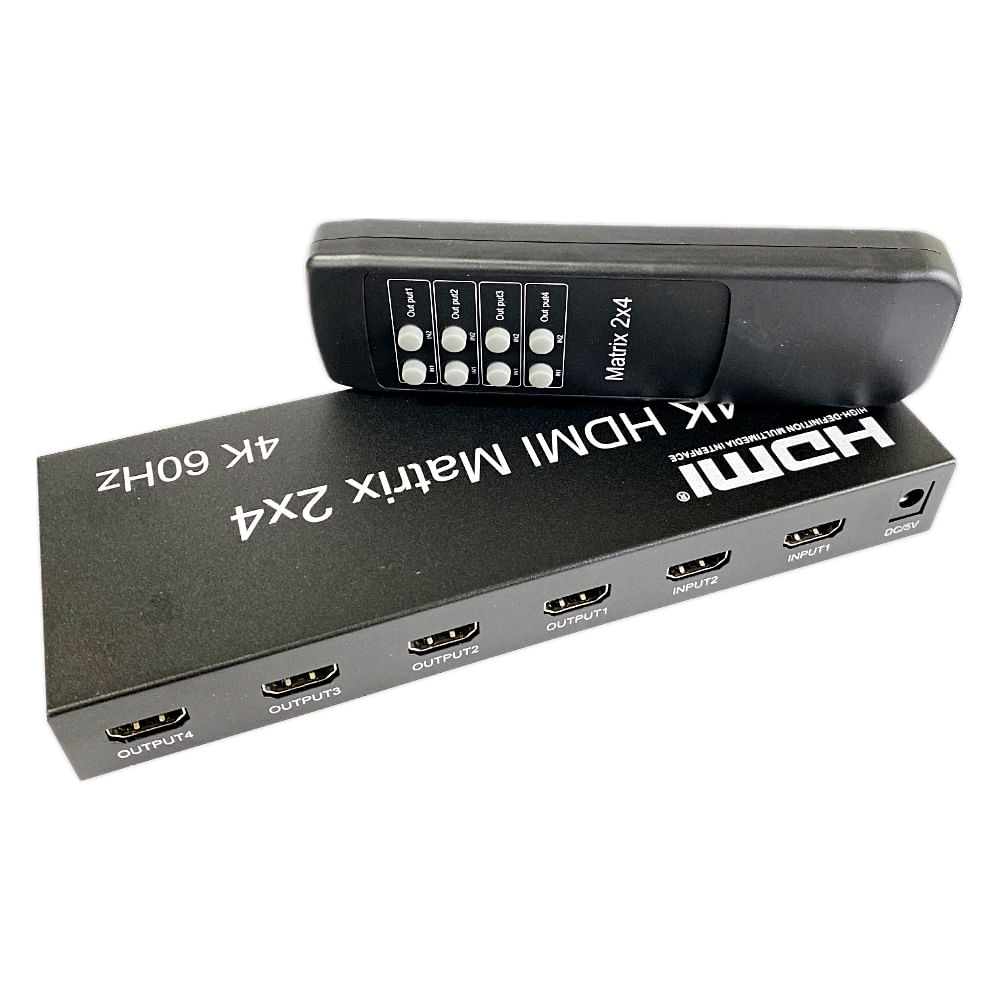 Matrix HDMI com 2 Entradas para 4 Saídas - Central Cabos
