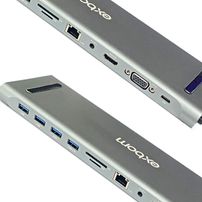Adaptador tipo c/ hdmi 4k/usb 3.0/sd/tf/vga 11 em 1 - 7430