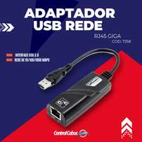 Adaptador usb rede rj45 giga c/rabicho - mtc-7007