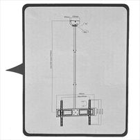 Suporte de teto para tv ajustavel 37" a 70" - preto - 079-0042 - 7442