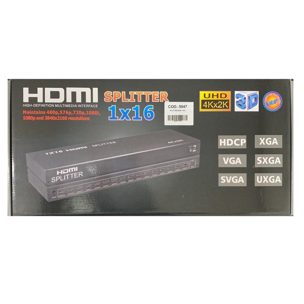 Distribuidor Divisor De Video Splitter Hdmi 4k-1x16 Telas