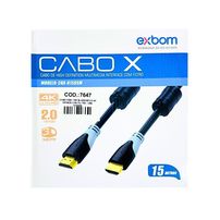 Cabo hdmi 15m blindado 2.0 4k 19pinos com filtro - cbx-h150sm - 7647