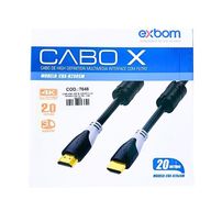 Cabo hdmi 20m blindado 2.0 4k 19pinos com filtro - cbx-h200sm - 7648