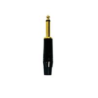 Plug p10 macho mono preto - 7424