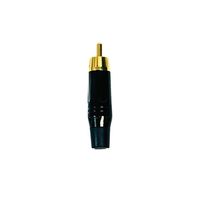 Conector rca macho preto - 7411